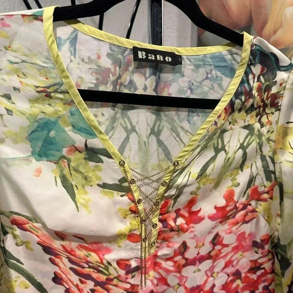 Bano floral mini dress size 1 - Picture 7 of 10